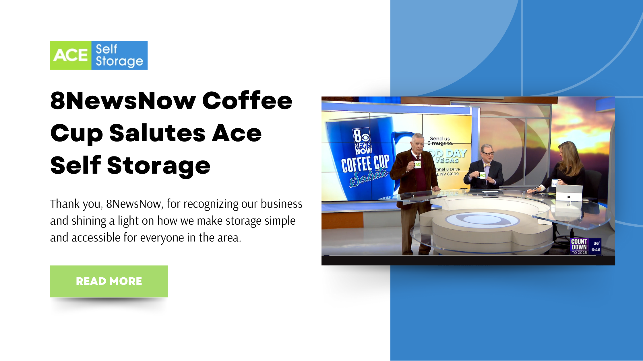 8NewsNow Coffee Cup Salutes Ace Self Storage